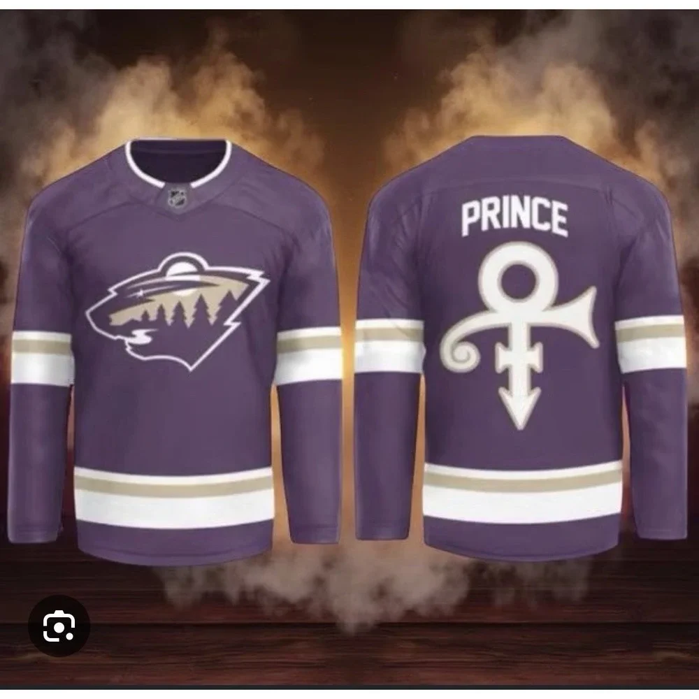 SEALED Authentic NHL Minnesota Wild X Prince Night Purple Gold Jersery Size XXL
